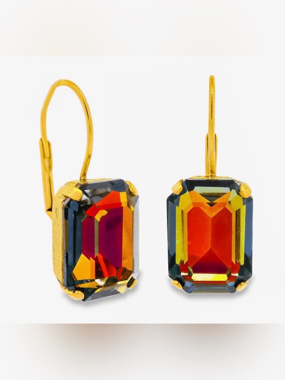 TOVA Rubin hook earrings Volcano Glimmer NWT